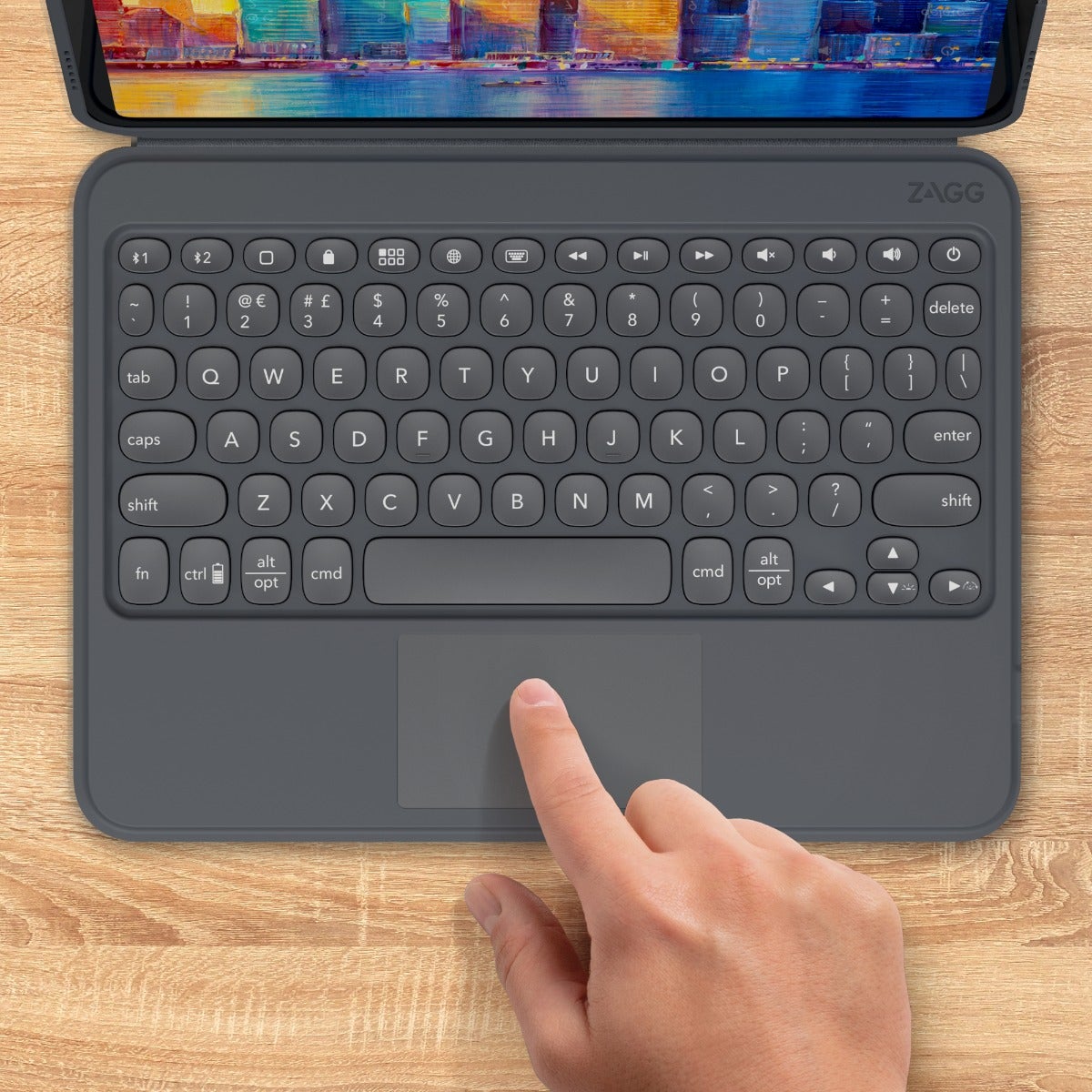 Bluetooth Trackpad
 ||Bluetooth-integrated trackpad is compatible with iPadOS and can be turned on and off.