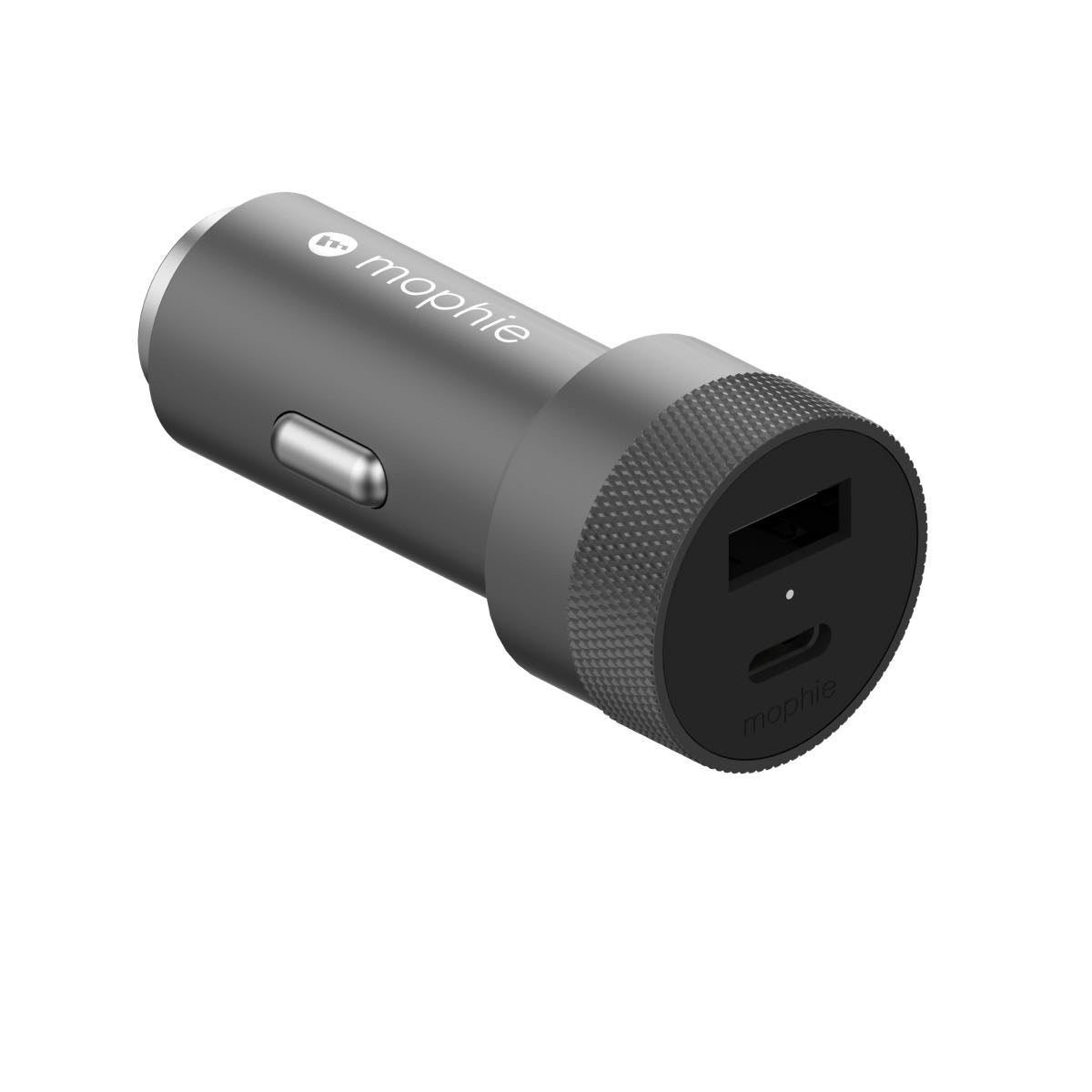 Mophie 32W Dual USB-C + USB-A Car Charger (Black) (Apple Exclusive)