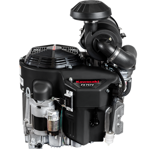 Kawasaki FX751V 24.5 HP 852cc V‑Twin petrol engine with 1 1/8″ shaft, cast iron liners, HD air filtration, and electric start. Ideal for commercial ride‑on mowers and heavy‑duty machinery.