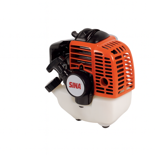 Sina 1E34F 25.4cc 2‑stroke petrol engine with 0.85 kW output, 52 mm clutch, and 83 mm PCD. Ideal for go‑karts and compact machinery.