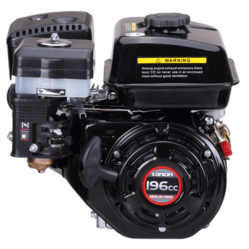 Sina G200C 6.5 HP petrol engine with 196cc displacement, 2:1 reduction, 3/4″ shaft, cast iron sleeve, and muffler assembly. Ideal for pumps, compressors, mowers, chippers, and agricultural equipment.