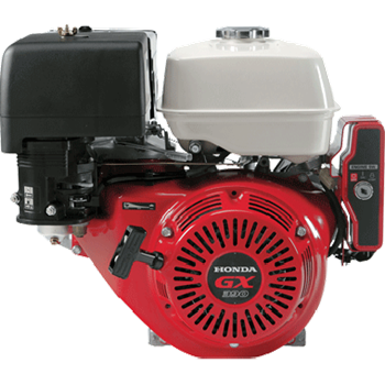 Honda GX390 13 hp commercial‑grade engine. Precision‑engineered for reduced vibration with ball‑bearing crankshaft, heavy‑duty balancer shaft, and Oil Alert protection.