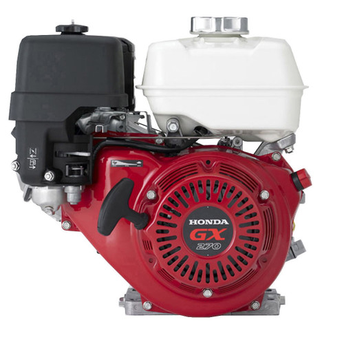 Honda GX270 9 HP petrol engine with recoil start and 1″ Generator V shaft. Precision‑engineered components, Oil Alert protection, and reliable commercial‑grade performance.