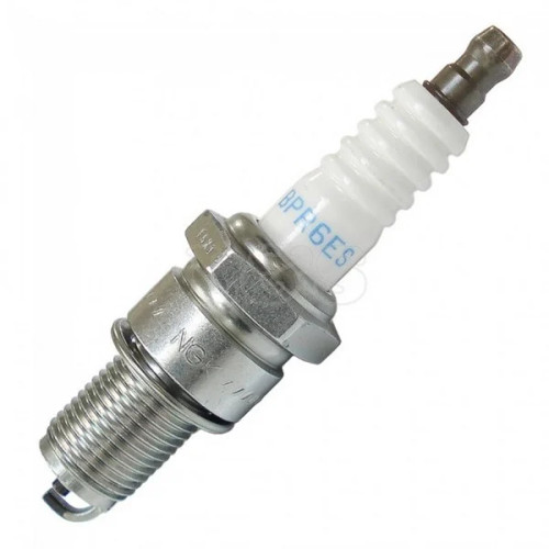 NGK BPR6ES resistor spark plug with copper core, trivalent plating, and ceramic insulator. Reliable performance for small engines, generators, go‑karts, motorcycles, and classic vehicles.