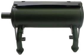 High‑mount left‑hand V‑type muffler for Honda engines. Left‑side discharge from PTO view. Australian‑sourced OEM‑fit component.