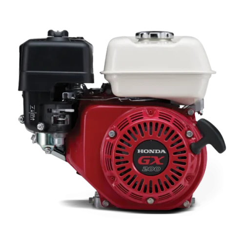Honda GX200 6.5 HP petrol engine with recoil start and 3/4″ keyed shaft. Commercial‑grade performance with precision camshaft and OHV efficiency.