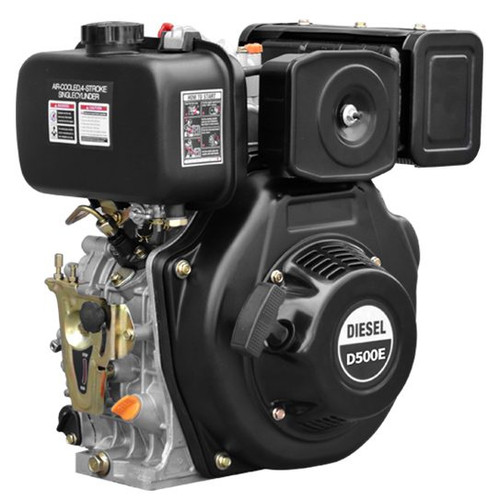 ITC Power D500E 10 HP diesel engine with 1″ keyed Q‑shaft and electric start. Cast‑iron liner, direct injection, low fuel consumption, and rugged design for pressure cleaners and industrial equipment.