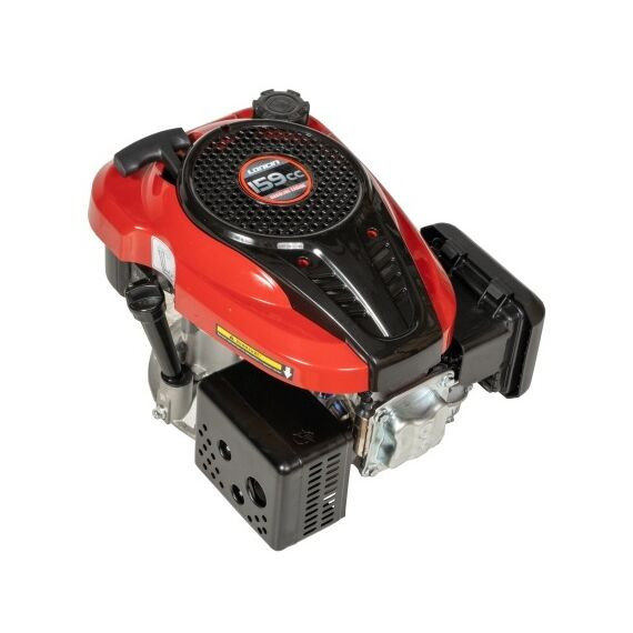 Sina GV160 5.0 HP petrol engine with 159cc displacement, 7/8″ shaft, primer start, and cast iron sleeve. Ideal lawnmower replacement engine with muffler included.