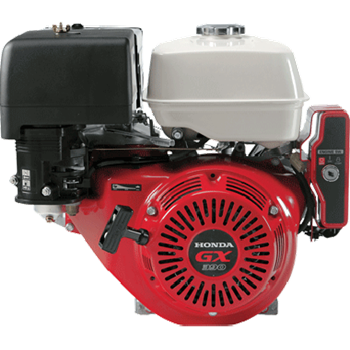 Honda GX390 13 hp commercial‑grade engine. Precision‑engineered for reduced vibration with ball‑bearing crankshaft, heavy‑duty balancer shaft, and Oil Alert protection.