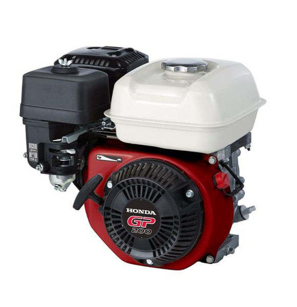 Honda GP200 6.5 hp recoil‑start engine. OHV design, precision camshaft, quiet operation, and Oil Alert protection for light‑duty domestic and commercial use.