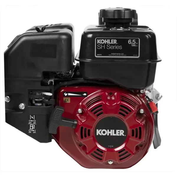 Kohler SH270 6.5 HP OHV petrol engine with 3/4″ keyed horizontal shaft. Durable cast‑iron cylinder liner, Oil Sentry™ protection, and smooth, low‑vibration operation for consumer and light‑commercial equipment.
