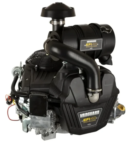 Vanguard 40 HP V‑Twin commercial engine with electric start, cyclonic air filtration, full‑pressure lubrication, and 1 ⅛″ × 4″ crankshaft. Heavy‑duty 993 cc power for industrial and commercial applications.