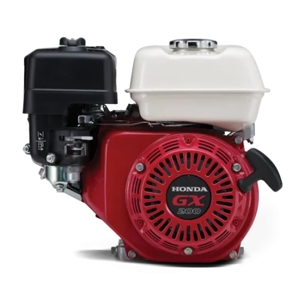 Honda GX200 6.5 HP petrol engine with recoil start and 3/4″ keyed shaft. Fuel‑efficient OHV design with Oil Alert protection and Honda’s proven commercial reliability.
