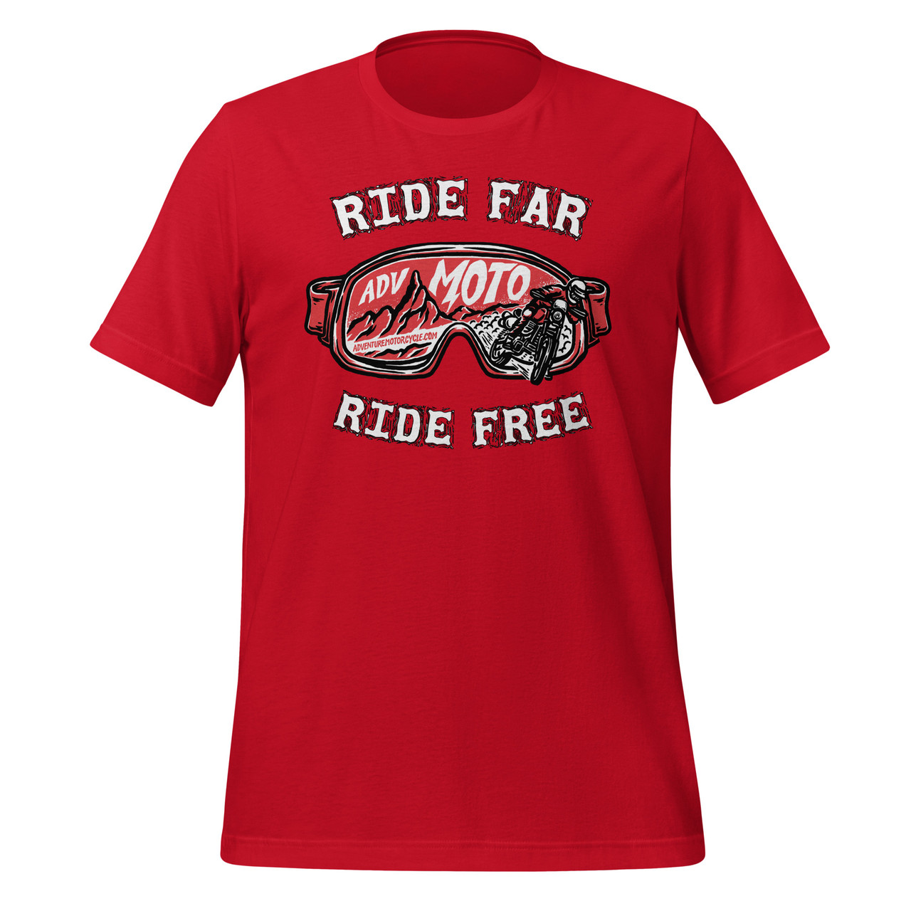 Ride Far, Ride Free - Adventure Motorcycle Unisex Tee-shirt