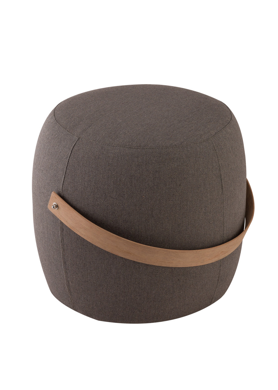 20" Upholstered End Table / Pouf Graphite CO9 Design