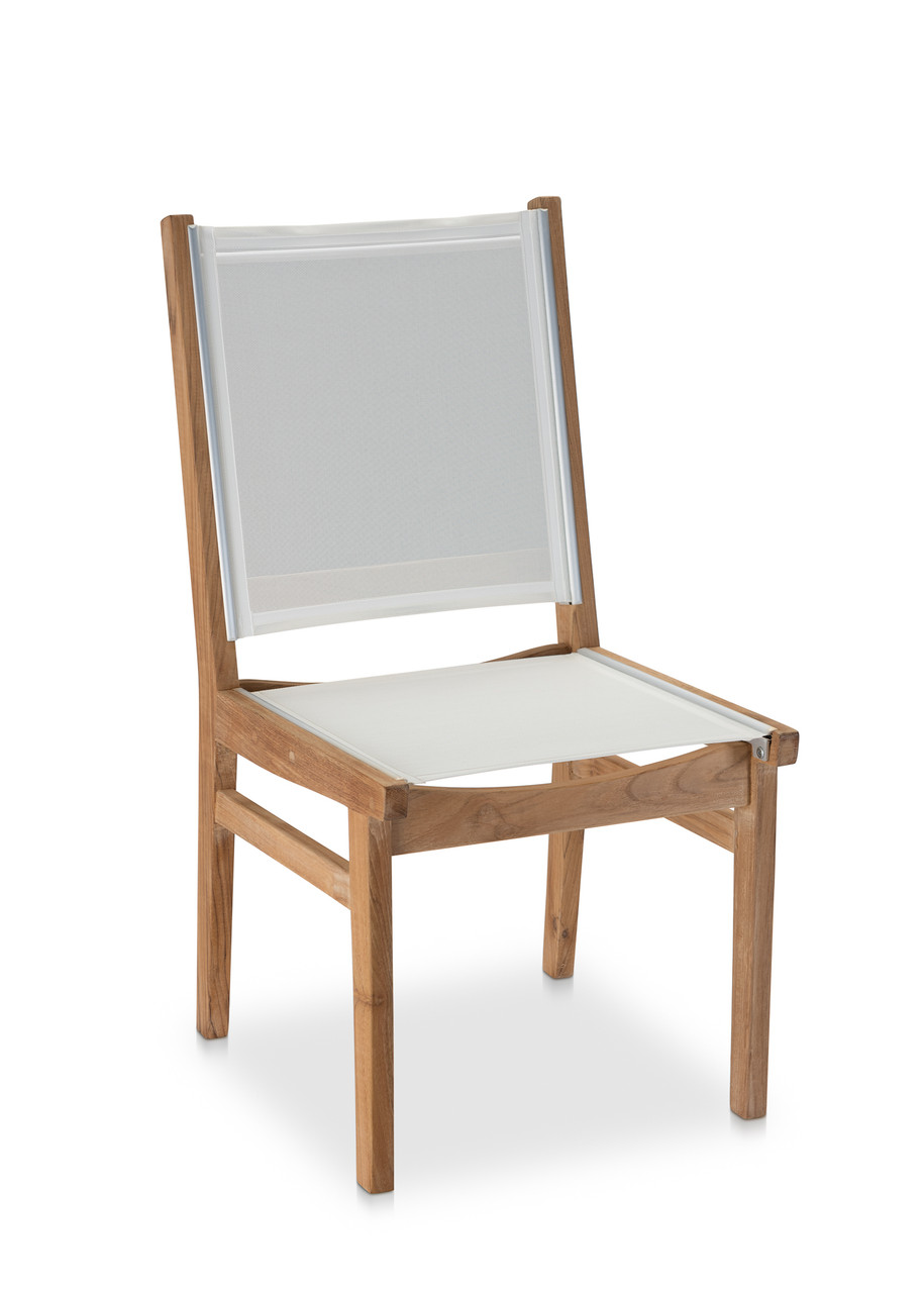 Bayhead Sling Stacking Side Chair, White