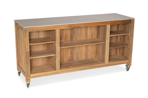 Fresco Kitchen Island on Wheels - Taupe