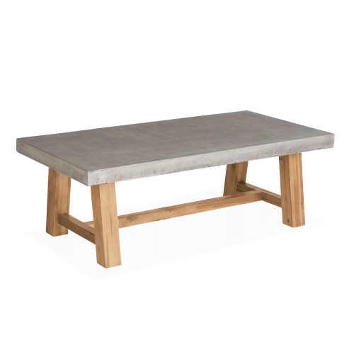 Bridge Side Table w/ Acacia Base