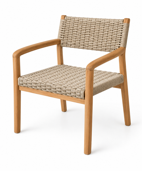 Fresco Dining Arm Chair w/ Dune Cushion, Set of 2