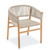 Ava Dining Arm Chair, Natural Wicker - Set of 2