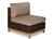 Savannah Slipper Chair Brown Wicker w/ Cushions