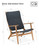 Dover Adirondack Chair, Natural W/ Brown Wicker 
