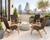 Dover Adirondack Chair, Natural W/ Brown Wicker 