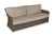 Savannah White Coral Wicker Sofa w/ Dune Cushions