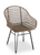 Hudson Dining Arm Chair, Taupe with Cedar Cushion - Set of 2