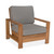 Soho Club Chair, Natural w/ Cushions