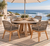 Bridge Round Dining Table w/ Brushed Grey Base and Umbrella Hole