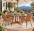 Bridge 59" Round Dining Table w/ Brushed Grey Base and Umbrella Hole