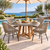 Bridge 59" Round Dining Table w/ Brushed Grey Base and Umbrella Hole