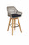 Ty Swivel Barstool w/ Charcoal Cushion