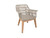 Sierra Dining Chair, Natural w/ Dune Cushion - Set of 2