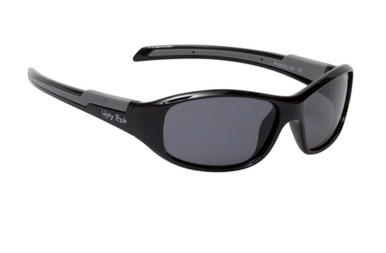 Ugly Fish Junior Polarised Sunglasses PK366 Black Frame Smoke Lens -  OZTackle Fishing Gear