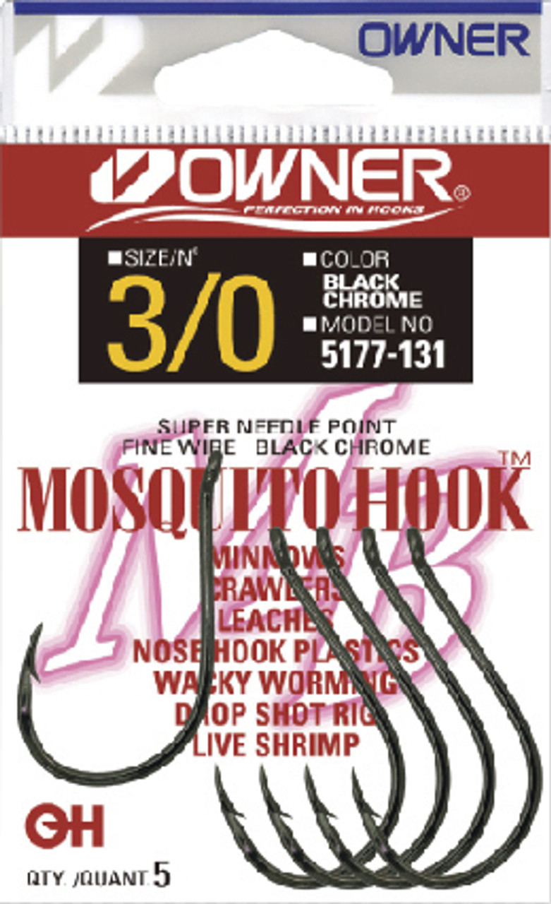 Owner 5177-101 Mosquito Hook 8 per Pack Size 1 Fishing Hook