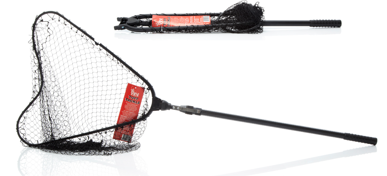 Force Ten Folding Extendable landing net ideal for Boat or Kayak Fishing