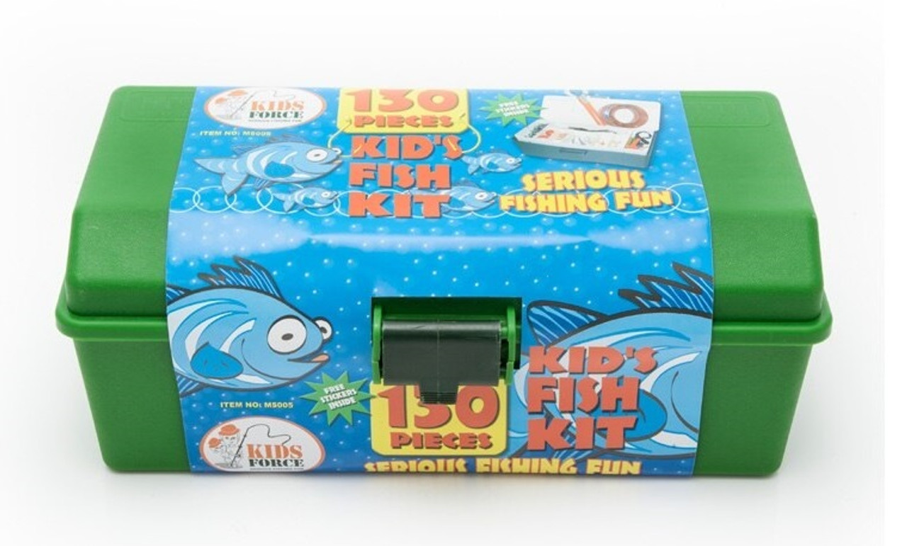 Force Ten Kids 130 Pc Fishing Tackle Box - OZTackle Fishing Gear