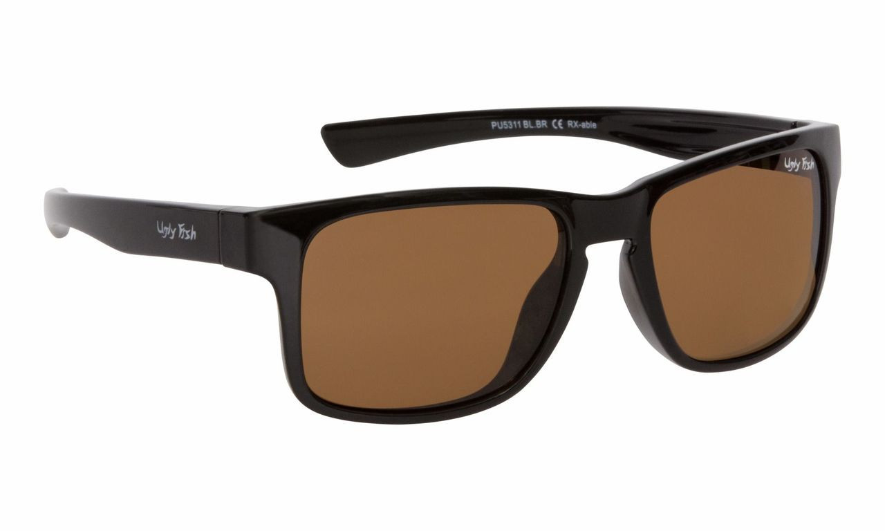 Ugly Fish Polarised Sunglasses PU5311 Black Frame Brown Lens