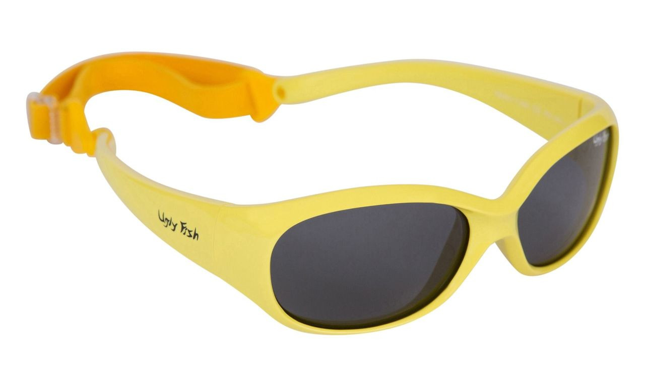 Ugly Fish Polarised Sunglasses PB001 Yellow Frame Smoke Lens