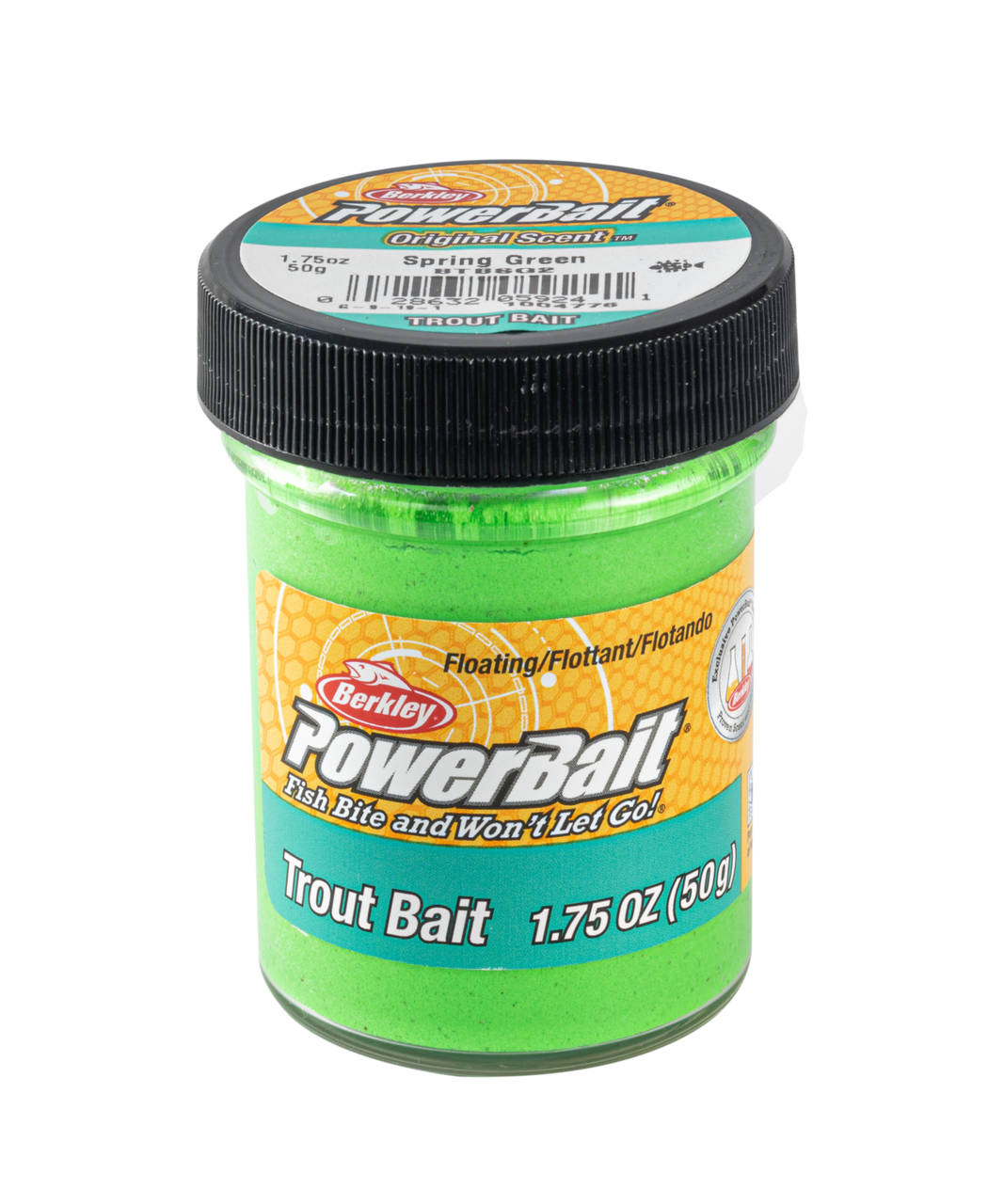 3) Berkley PowerBait Trout Bait Moldable 1.75 oz. Spring Green
