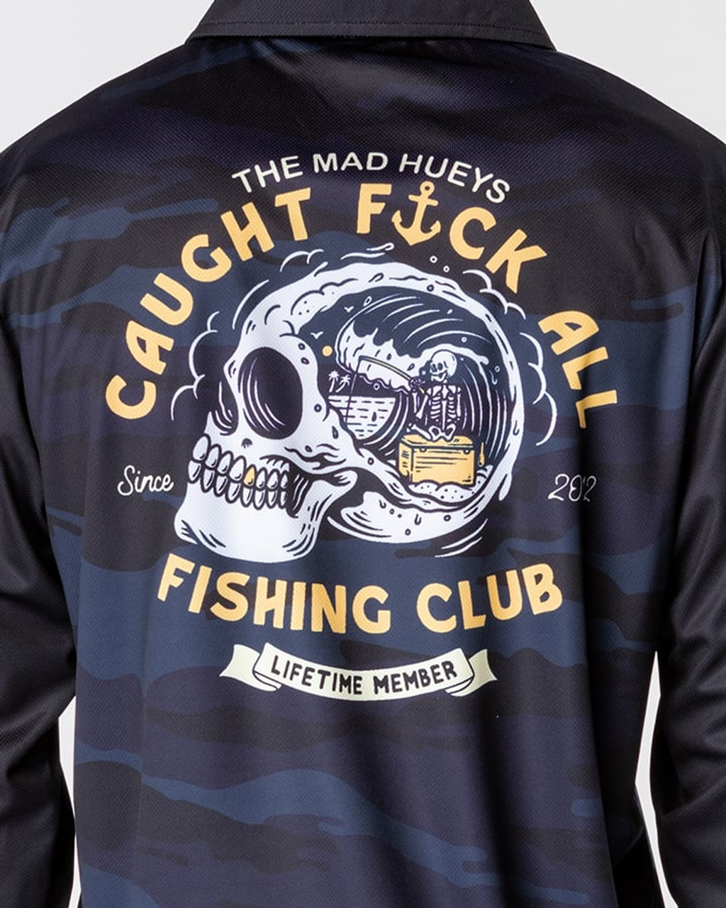 The Mad Hueys High Tide LS Fishing Jersey - Navy - OZTackle Fishing Gear