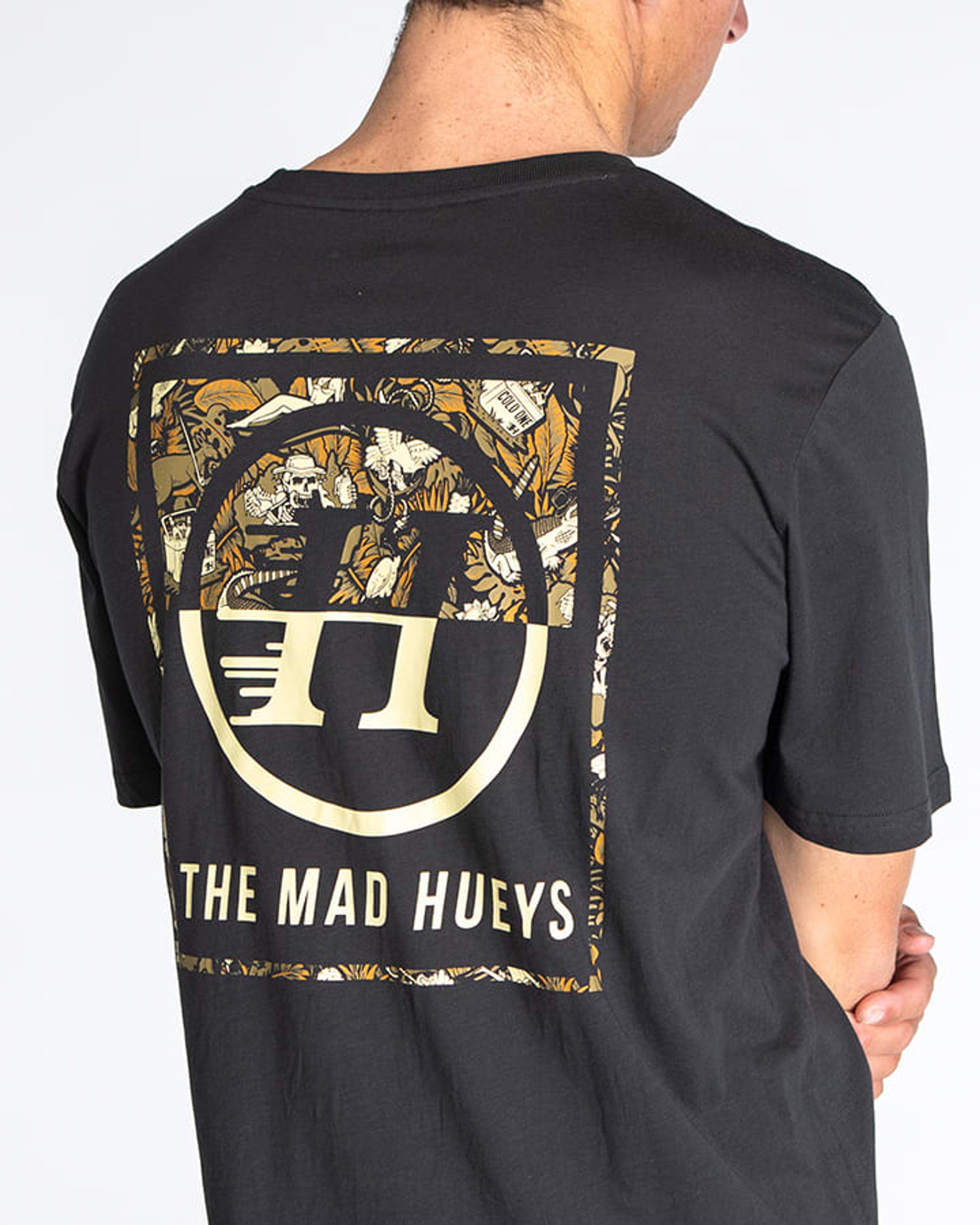 The Mad Hueys Straya Short Sleeve Tee Vintage Black - OZTackle Fishing Gear