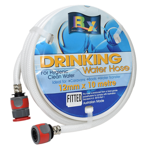 Non Toxic Water Hose with Fittings (12mm x 10mt) Non Toxic Water Hose with Fittings (12mm x 10mt)