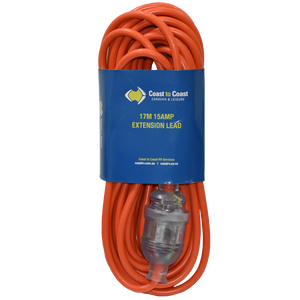 Coast 17M/15AMP Heavy Duty Extension Lead - LED Equipped