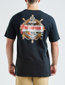 The Mad Hueys Captain Wheel Tee - Black