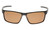 Ugly Fish Triacetate(TAC) Polarised Sunglasses PT24543 Matt Black Aluminium Frame Brown Lens