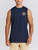 THE MAD HUEYS GETTING SIDEWAYS - MUSCLE TEE - NAVY