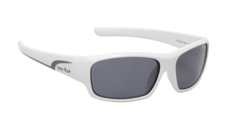 Ugly Fish Junior Polarised Sunglasses PK255 White Frame Smoke Lens